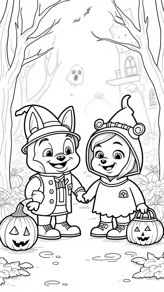 halloween coloring pages bluey